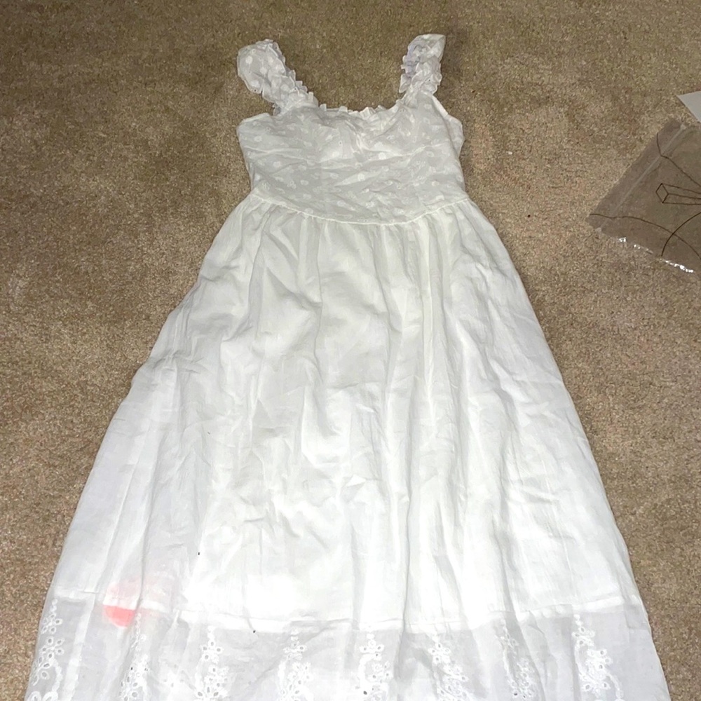 XXS not see through, white dress that is perfect for casual and formal events.